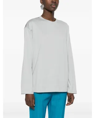 Fabiana Filippi パネルド長袖Tシャツ - グレー - サムネイル3