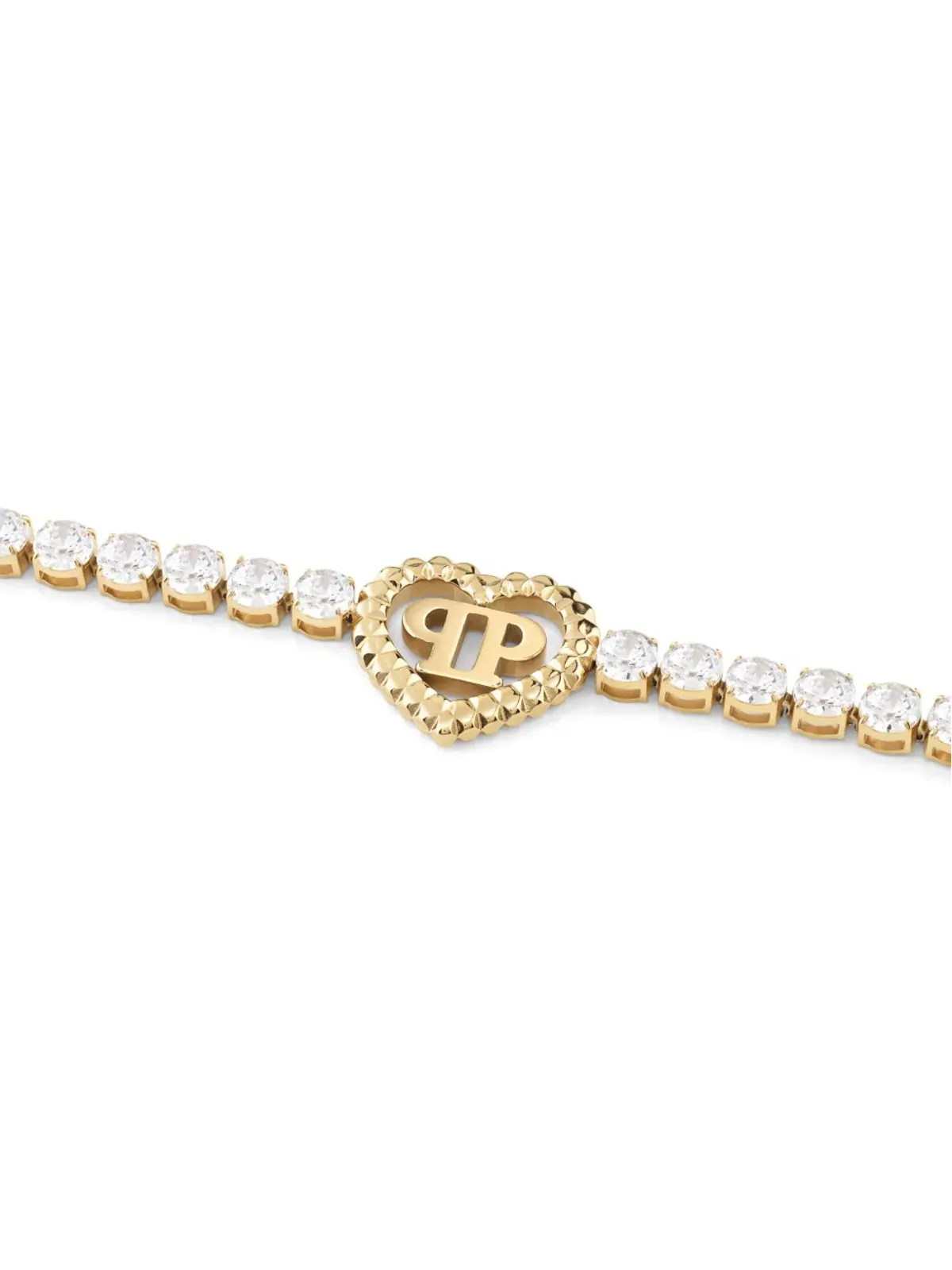 Philipp Plein ロックドハーツ テニスブレスレット - ゴールド - 画像3