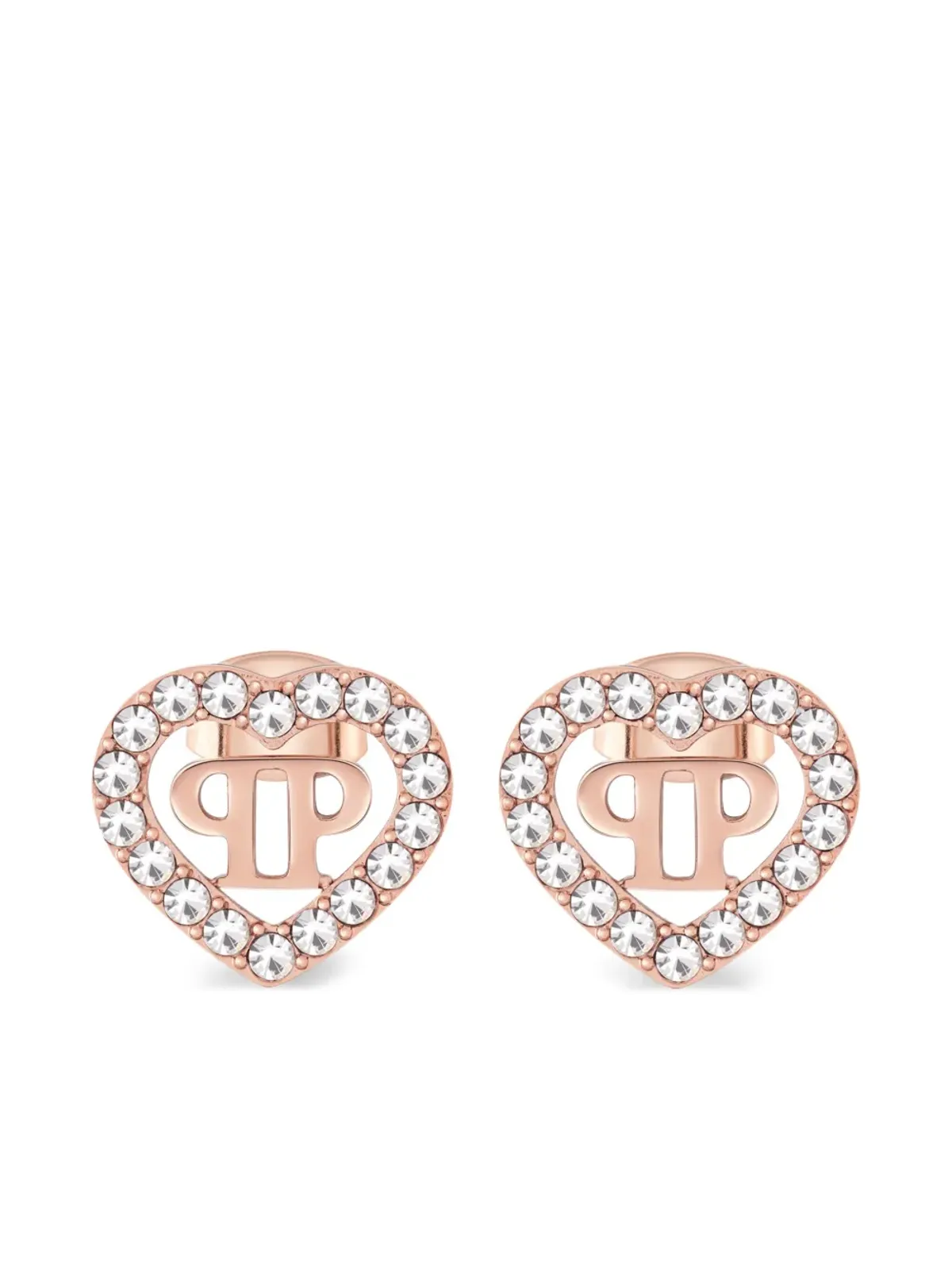 Philipp Plein ロックドハーツ イヤリング - ピンク - 画像1