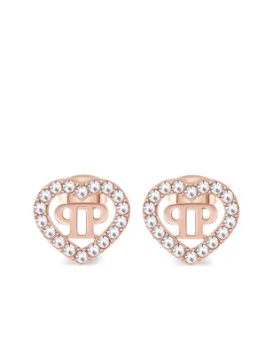 Philipp Plein ロックドハーツ イヤリング - ピンク - サムネイル1