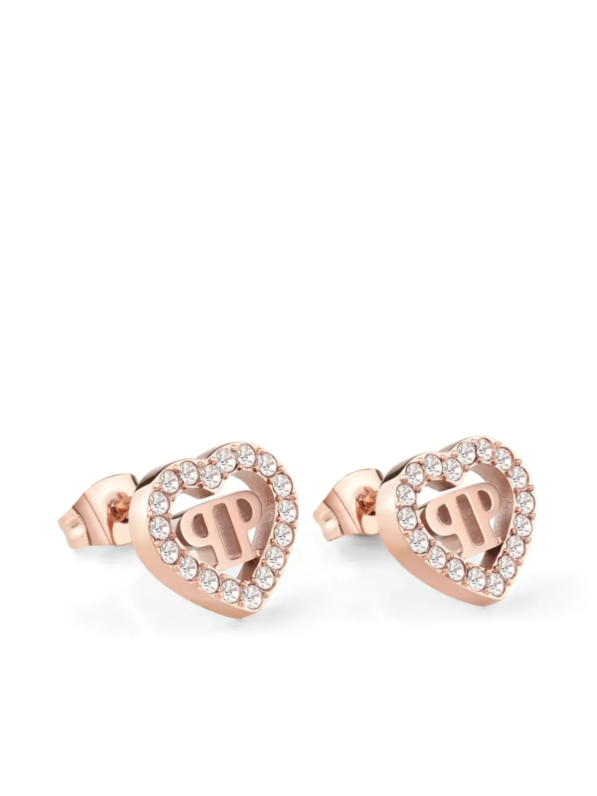 Philipp Plein ロックドハーツ イヤリング - ピンク - 画像3