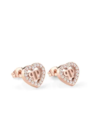 Philipp Plein ロックドハーツ イヤリング - ピンク - サムネイル3