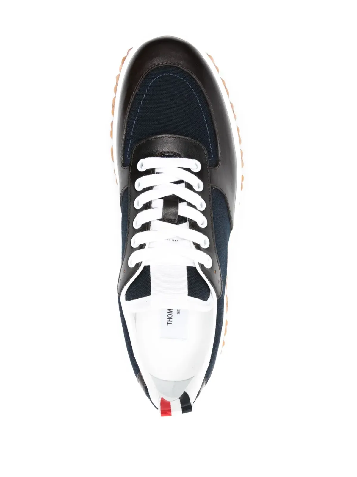 Thom Browne レターマンパネルドスニーカー - 画像4