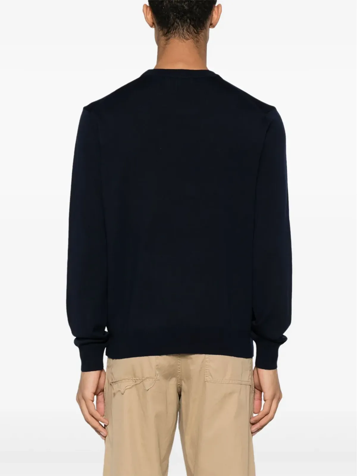 Maison Kitsuné キツネモチーフ ウール ジャンパー - ブルー - 画像4