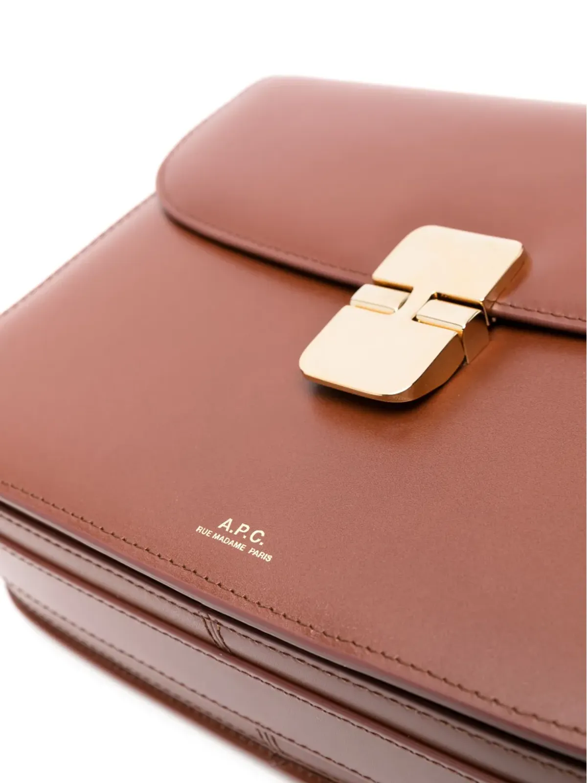 A.P.C. グレース レザー クロスボディバッグ - ブラウン - 画像4