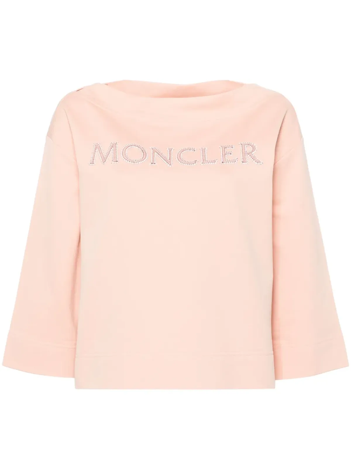 Moncler ロゴアップリケ ボートネック スウェットシャツ - ピンク - 画像1
