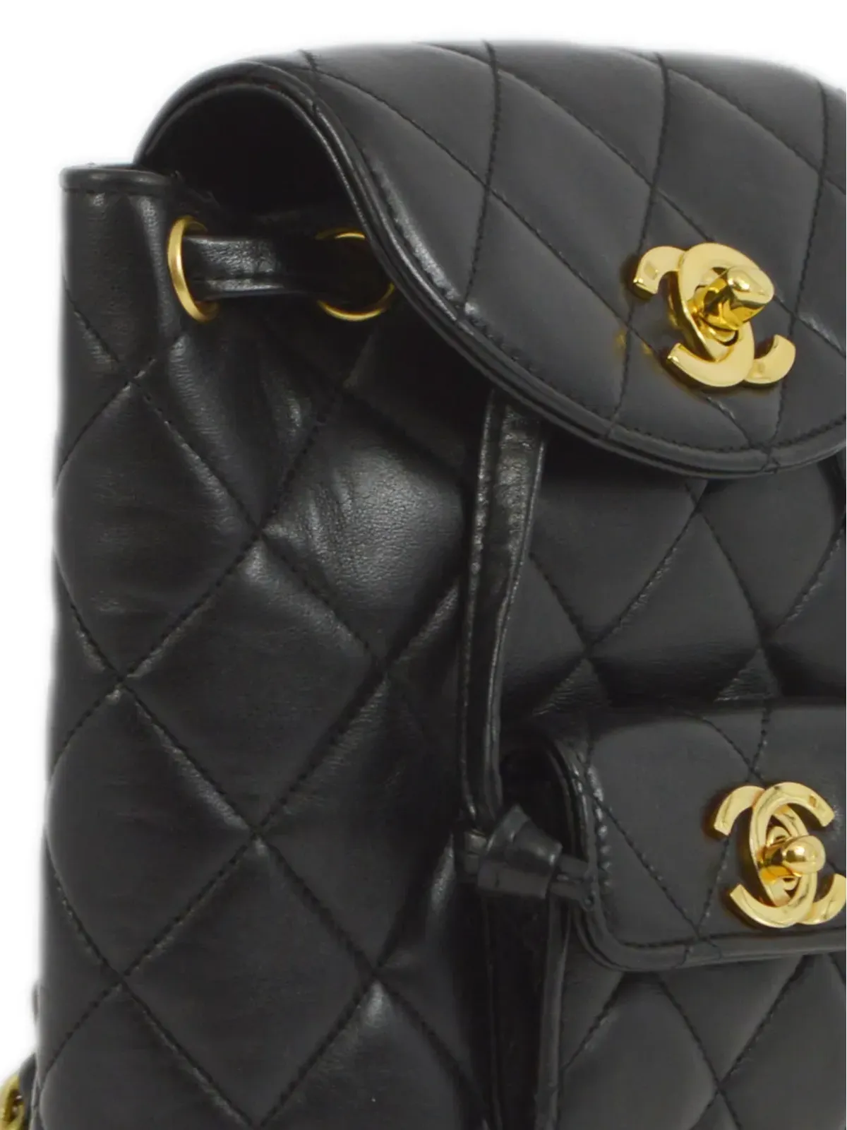 CHANEL ビンテージ 1992年製 ダムバックパック - ブラック - 画像3