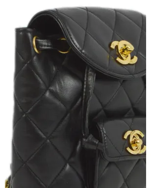 CHANEL ビンテージ 1992年製 ダムバックパック - ブラック - サムネイル3