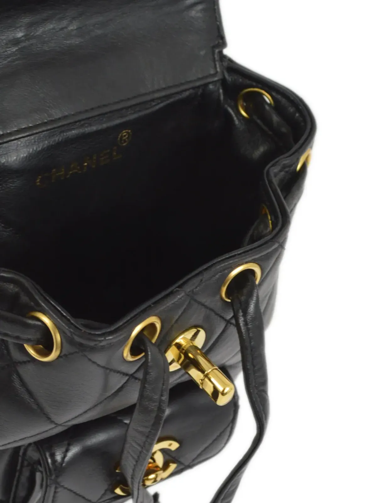 CHANEL ビンテージ 1992年製 ダムバックパック - ブラック - 画像4