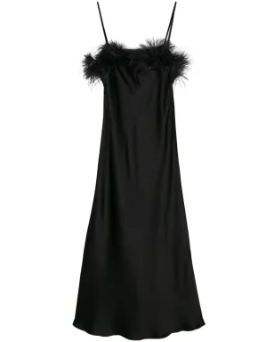 Antonelli リジョリオ フェザートリム サテン ドレス - サムネイル1