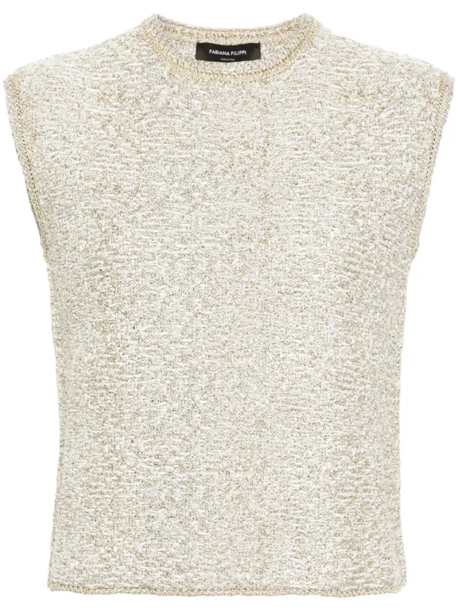 Fabiana Filippi Fabiana Filippi ルレックス入りブークレトップ グレーの商品画像