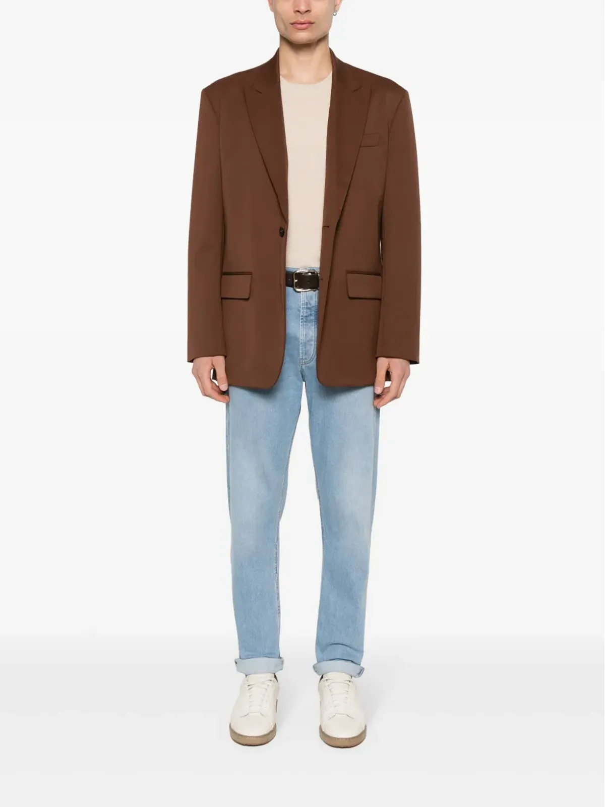 Brunello Cucinelli ロゴパッチ ジーンズ ブルー - 画像2
