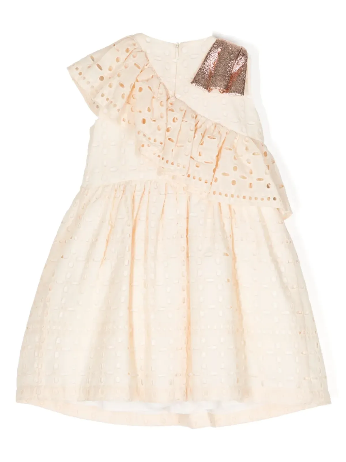 Hucklebones London アシンメトリックブロderie-anglaise ミディドレス - 画像2