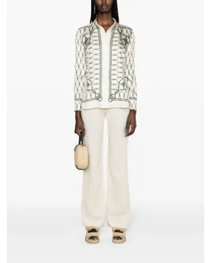Tory Burch ノットプリント・シルクシャツ - ニュートラルカラー - サムネイル2