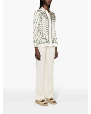 Tory Burch ノットプリント・シルクシャツ - ニュートラルカラー - サムネイル3