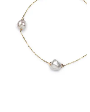 AUTORE MODA 9kt イエローゴールド ソフィア・ケシ真珠アンクレット - サムネイル2