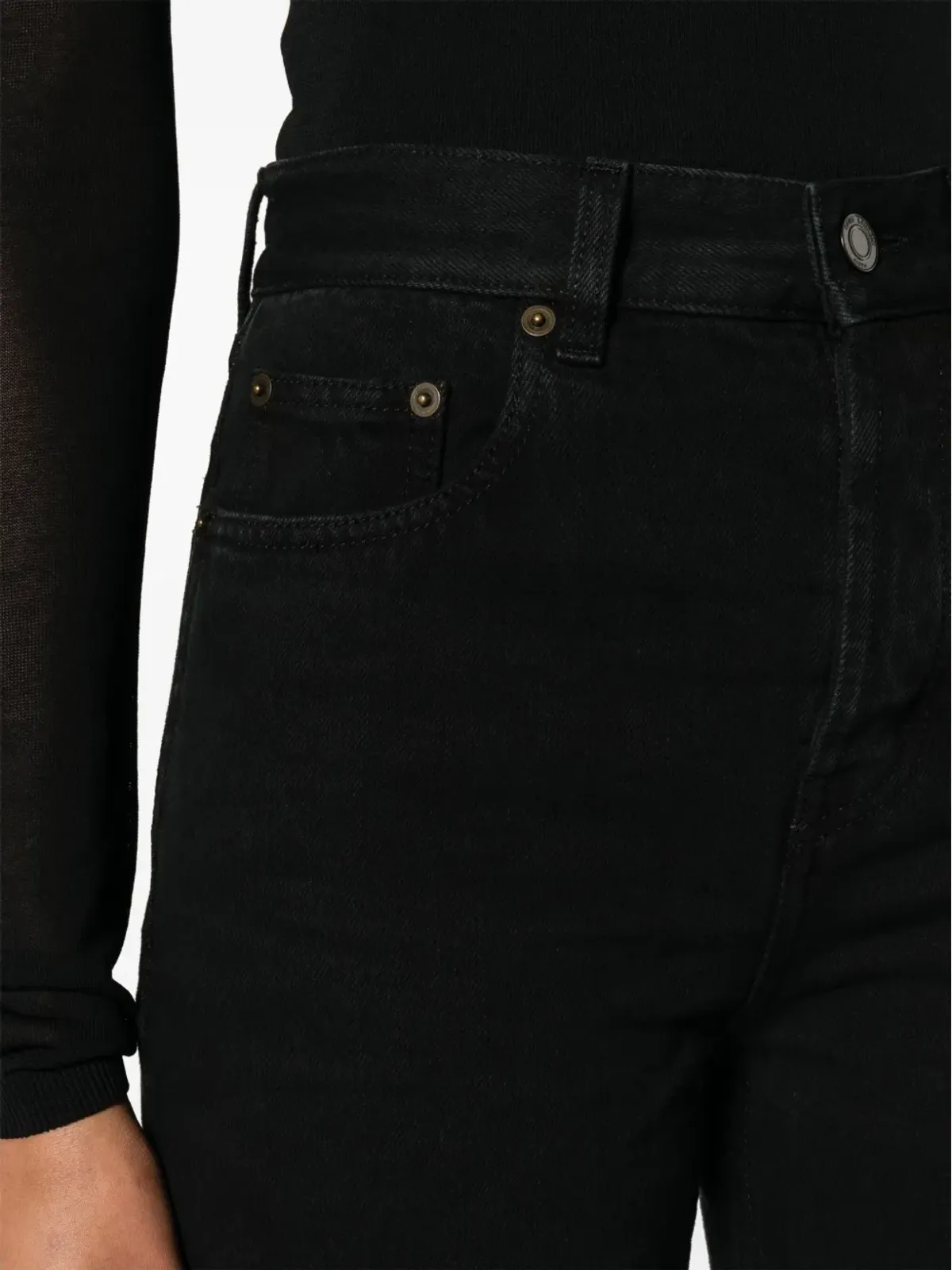 Saint Laurent ハイライズ・ストレートジーンズ - 画像5