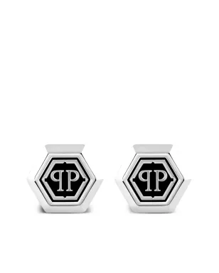Philipp Plein ヘキサゴンPP カフリンクス - シルバー - サムネイル1