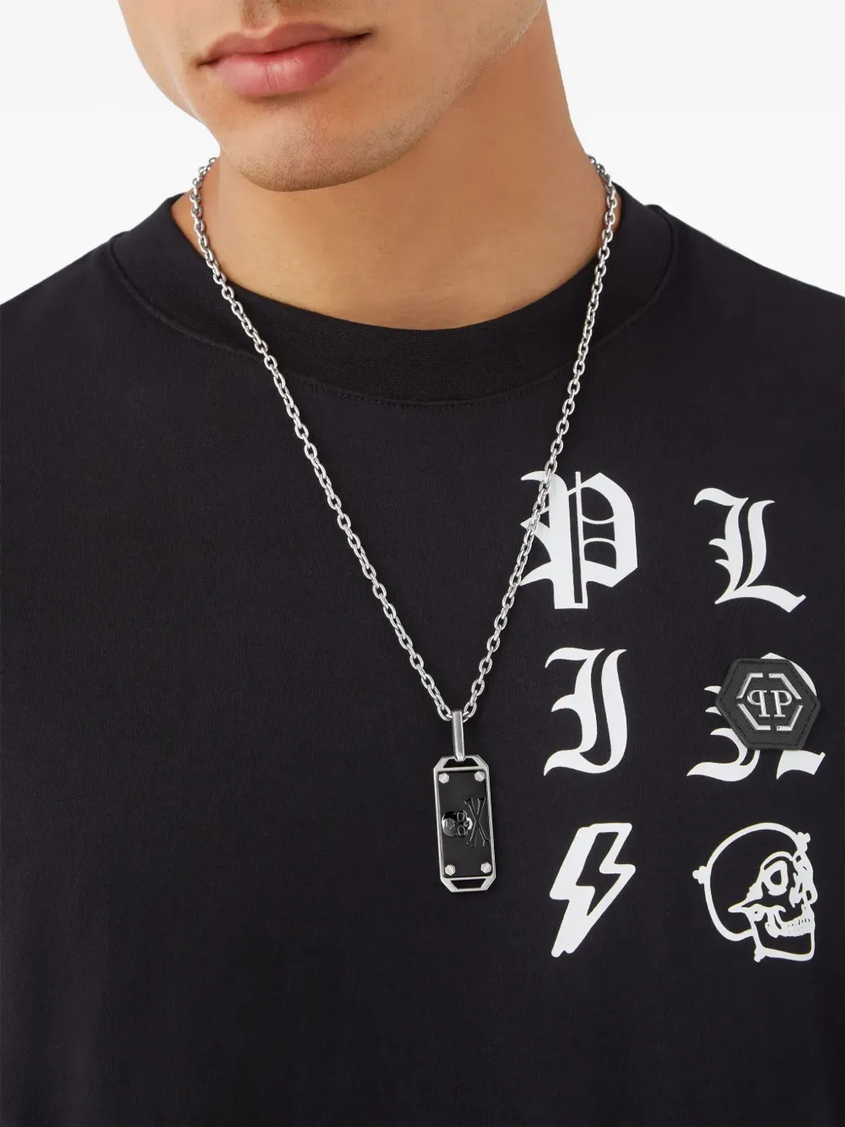 Philipp Plein スカルボーン ネックレス - シルバー - 画像4