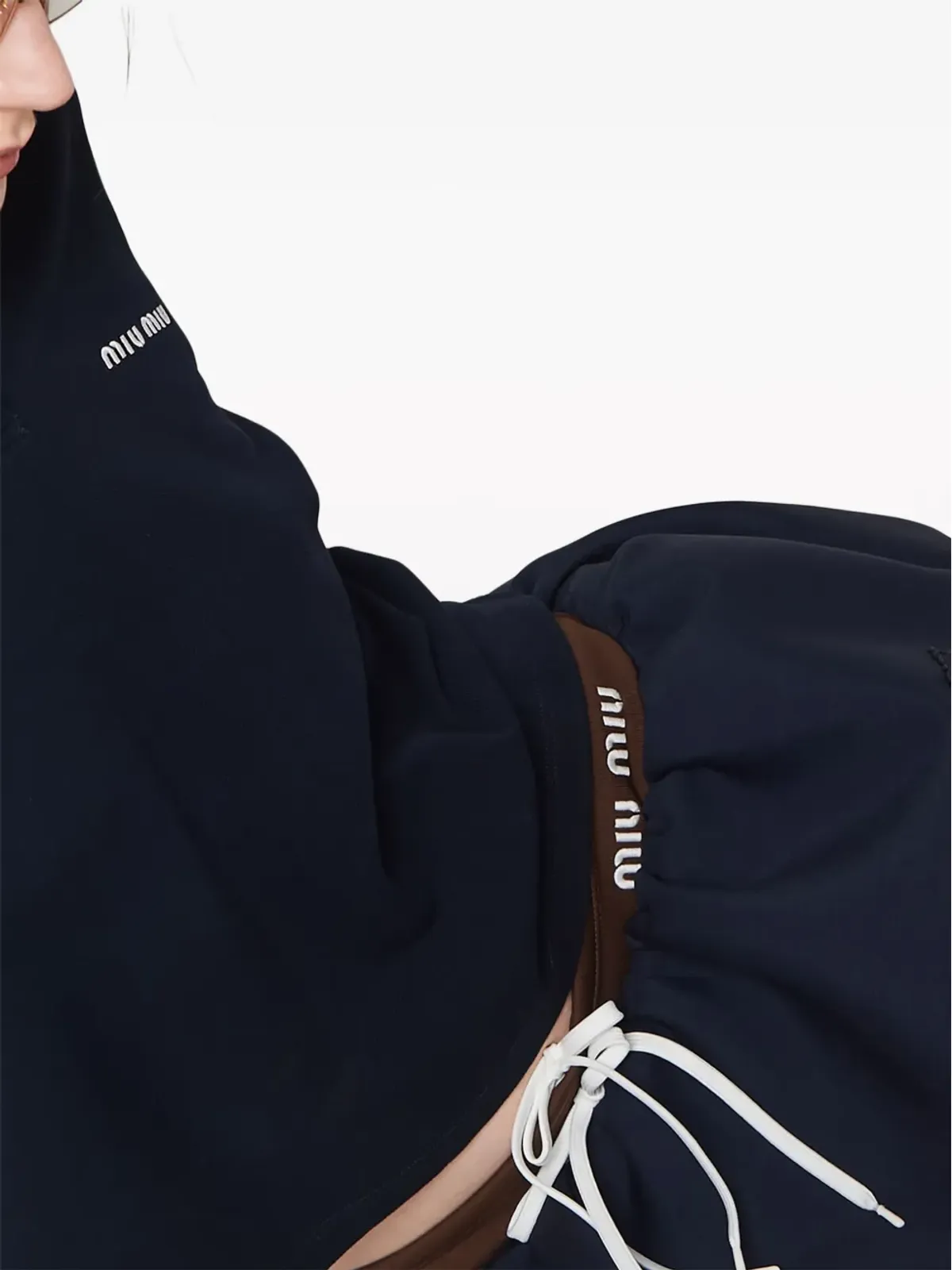 Miu Miu ロゴ入りウールミニスカート - 画像5