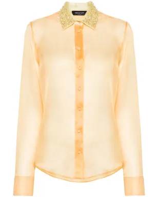 Fabiana Filippi bead-detailed silk shirt - サムネイル1