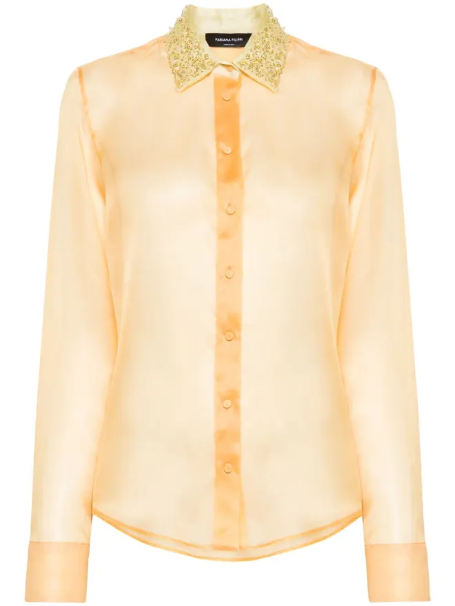 Fabiana Filippi Fabiana Filippi bead-detailed silk shirtの商品画像
