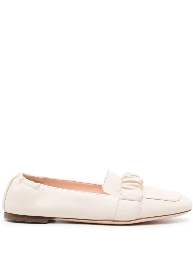 AGL AGL Marla ruched loafers - Neutralsの商品画像