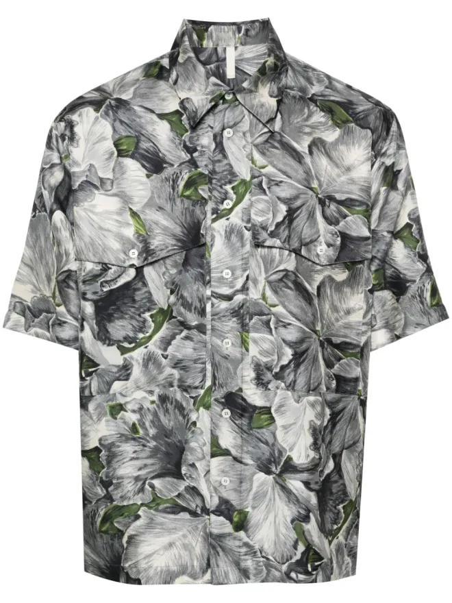 Sunflower Sunflower 花柄プリント ボウリングシャツの商品画像