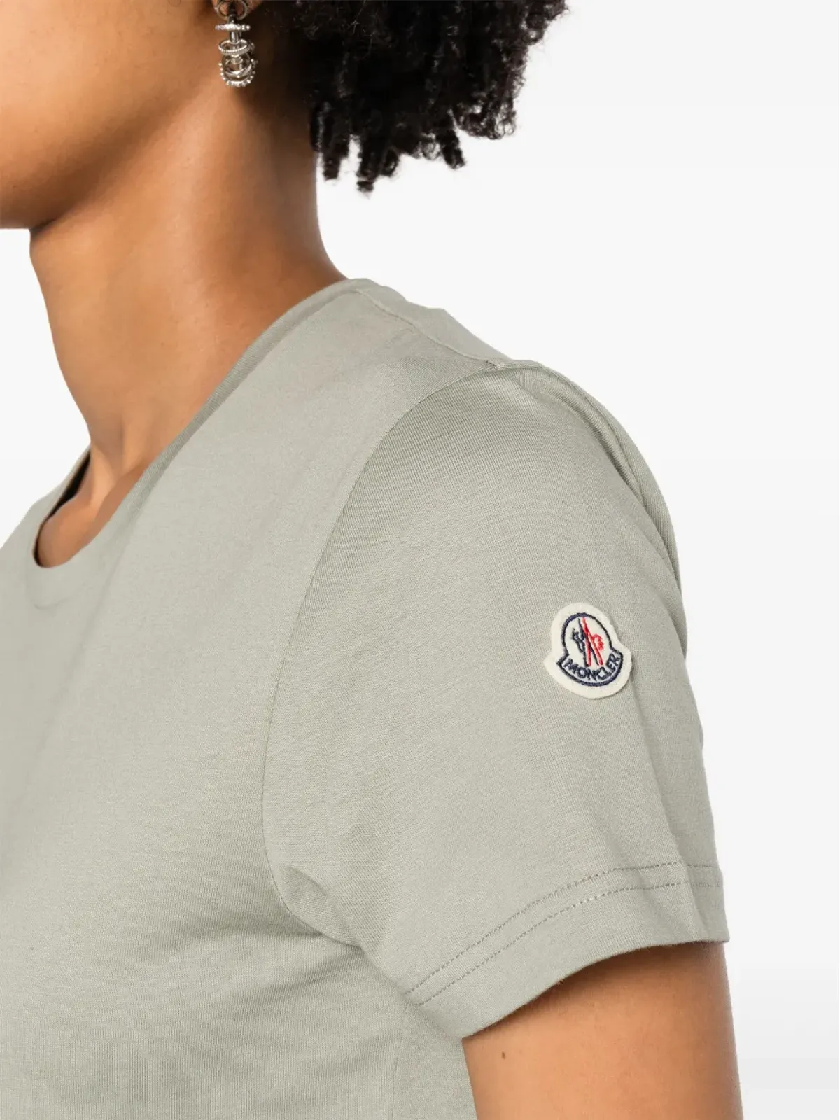 Moncler ロゴパッチ コットンTシャツ - 画像5