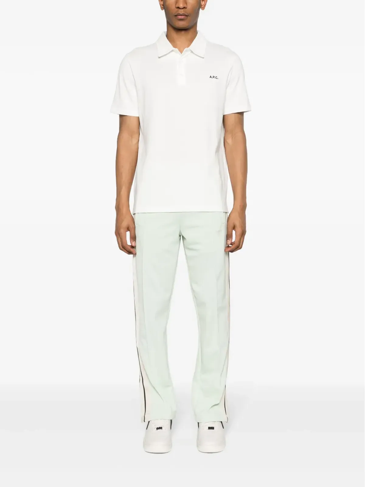A.P.C. Carter コットン ポロシャツ ホワイト - 画像2