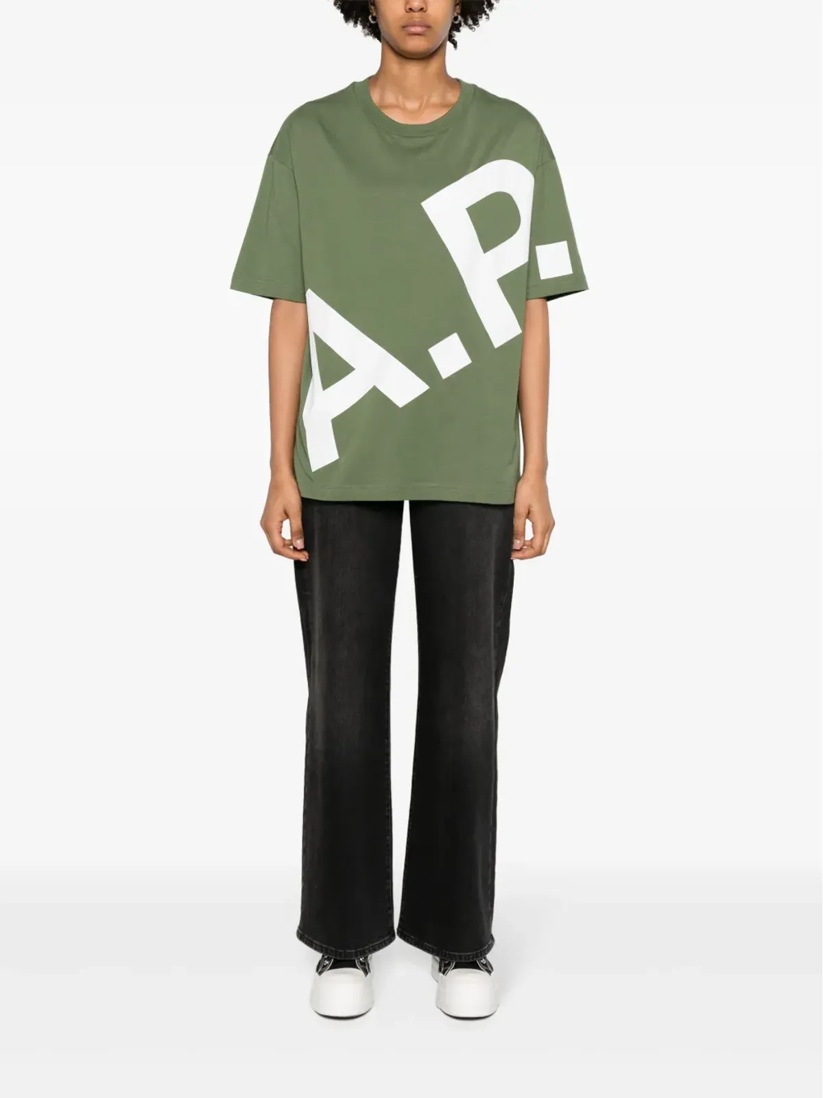 A.P.C. Lisandre コットンTシャツ - グリーン - 画像3
