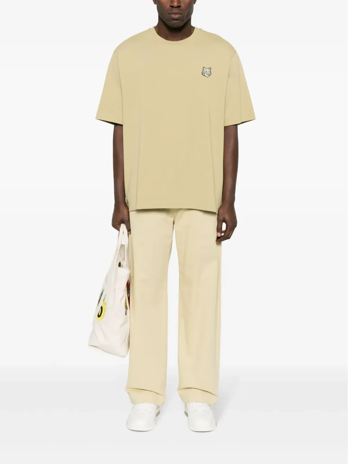 Maison Kitsuné ボールド フォックスヘッド パッチ Tシャツ - ニュートラルカラー - 画像2