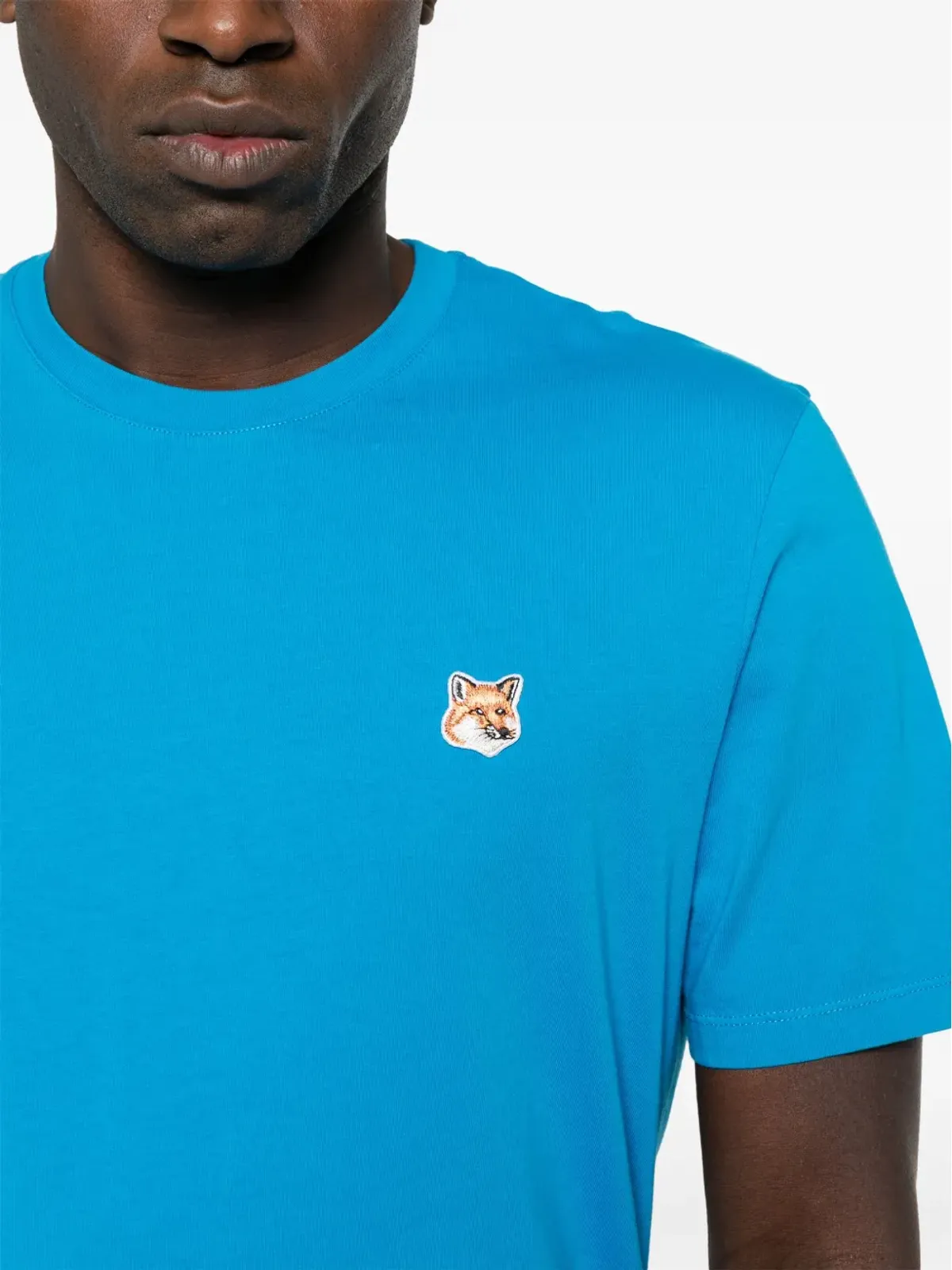 Maison Kitsuné フォックスヘッド コットンTシャツ - ブルー - 画像5
