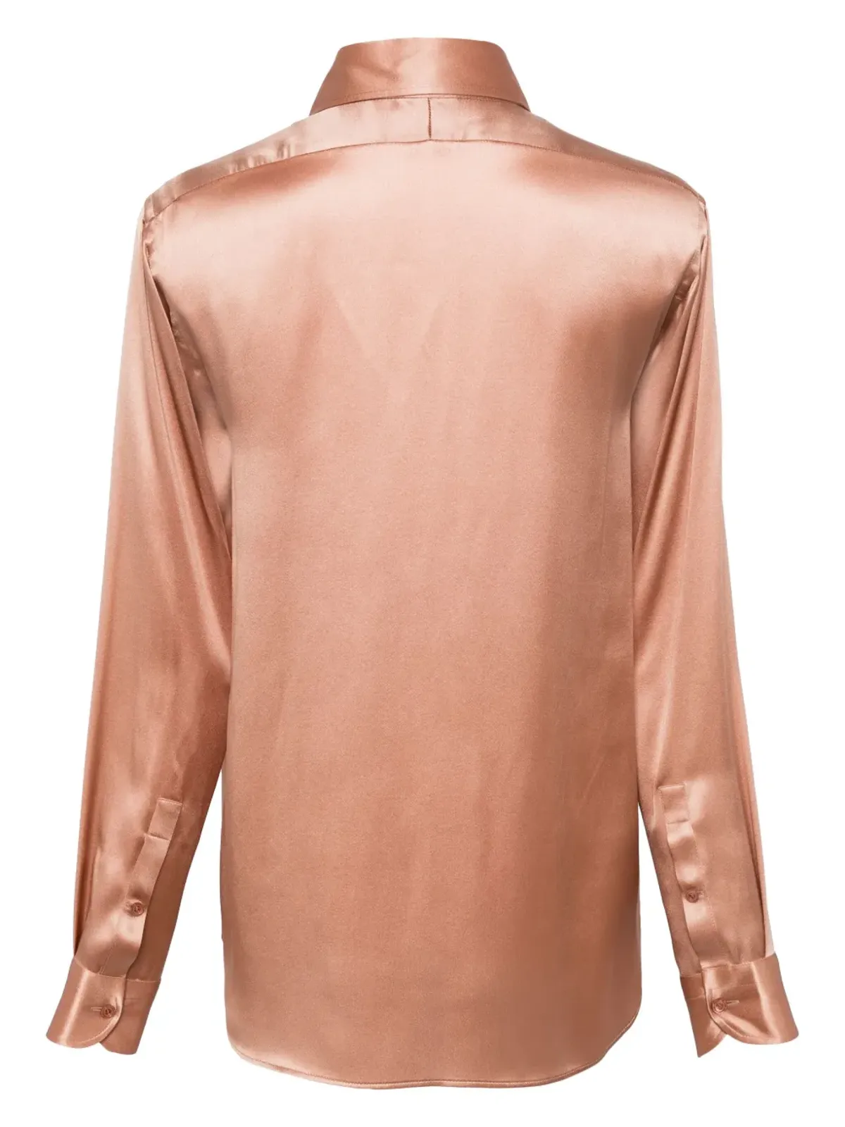 TOM FORD 長袖シルクサテン シャツ - ニュートラル系カラー - 画像2
