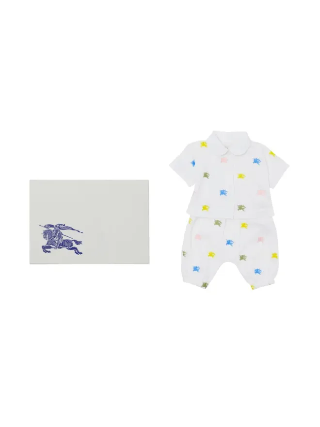 Burberry Kids Burberry Kids Equestrian Knight コットン トラウザー セットの商品画像