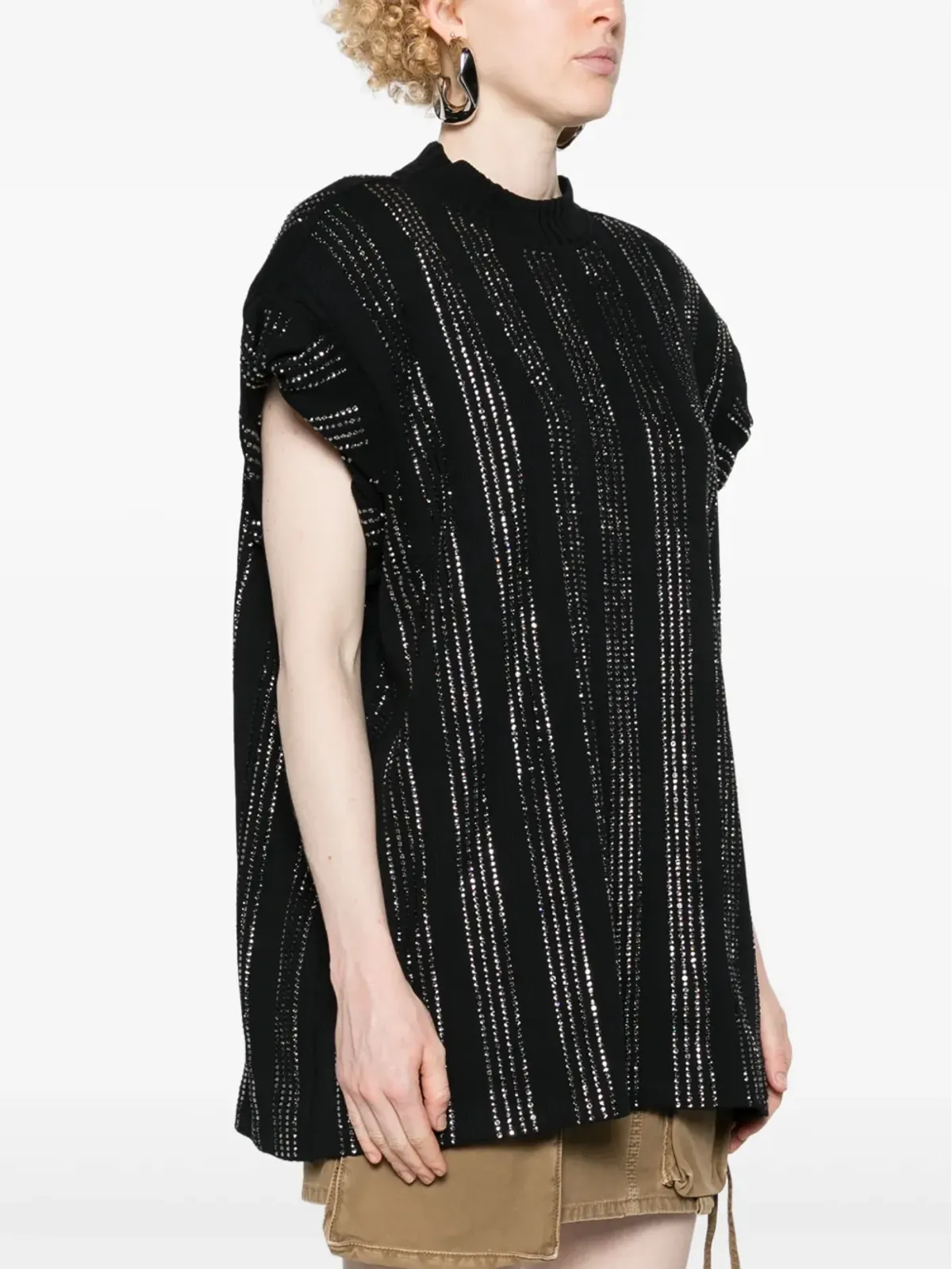 The Attico ローリー クリスタル装飾のTシャツ - ブラック - 画像3