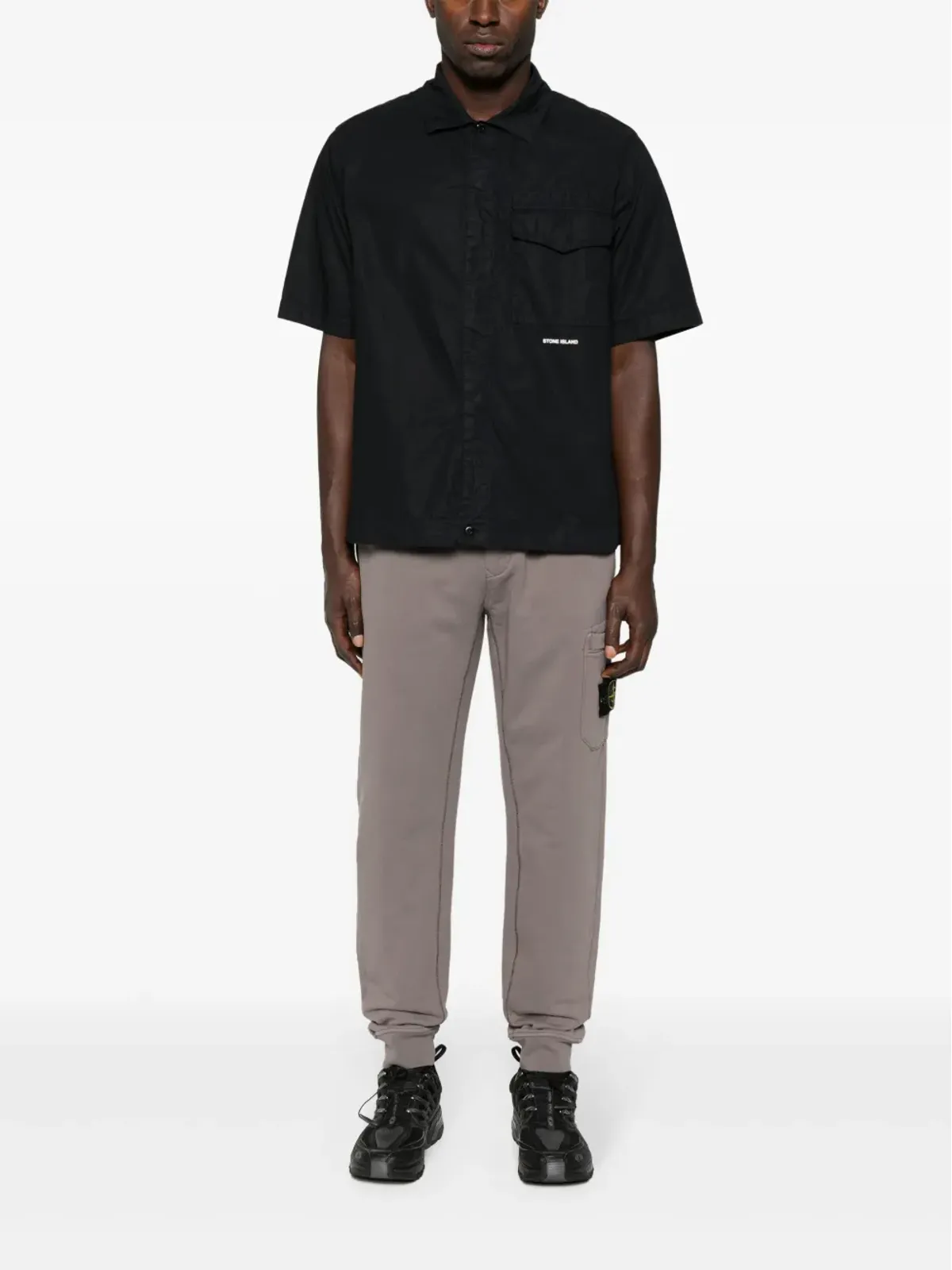 Stone Island コンパス コットン トラックパンツ - グレー - 画像2