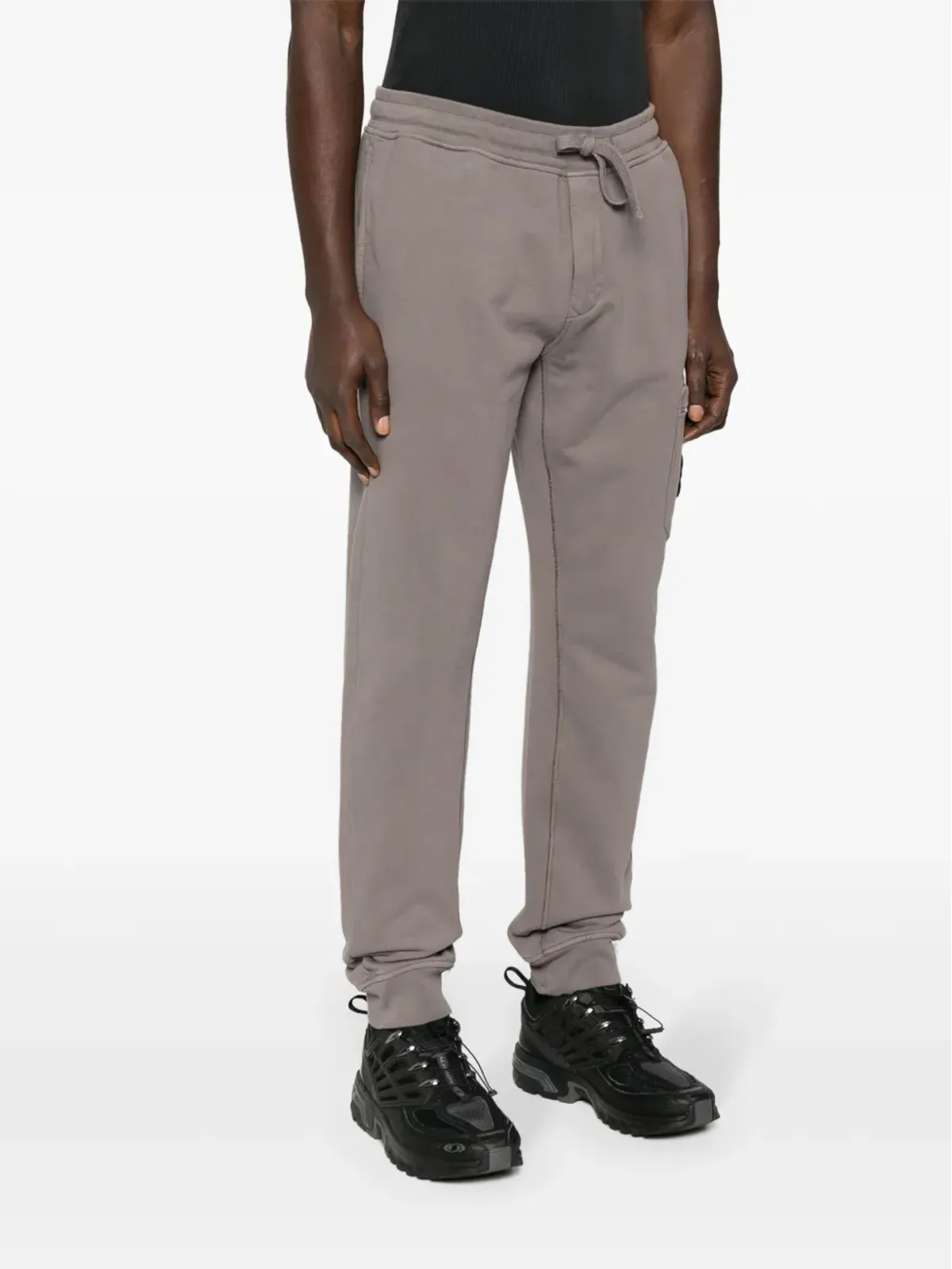 Stone Island コンパス コットン トラックパンツ - グレー - 画像3