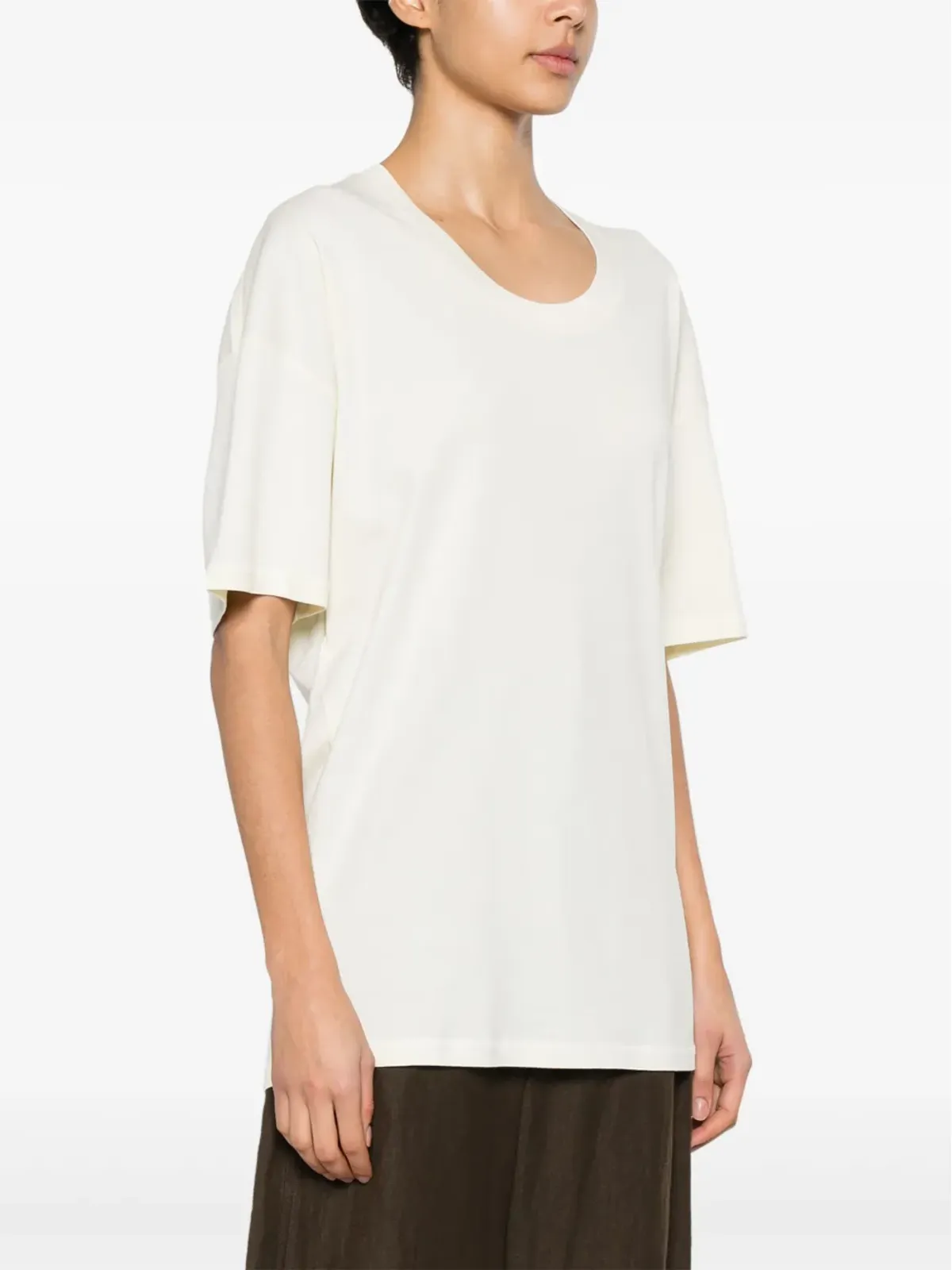 LEMAIRE 縫い目ディテール Tシャツ - イエロー - 画像3