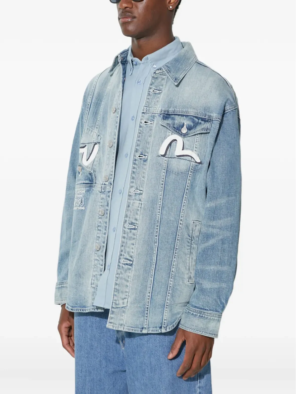 EVISU パッチワークデニムジャケット - 画像3