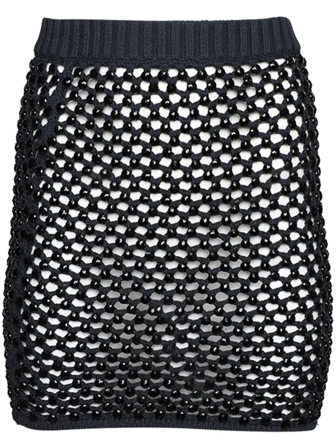Diotima Diotima クリスタル装飾のメッシュスカートの商品画像
