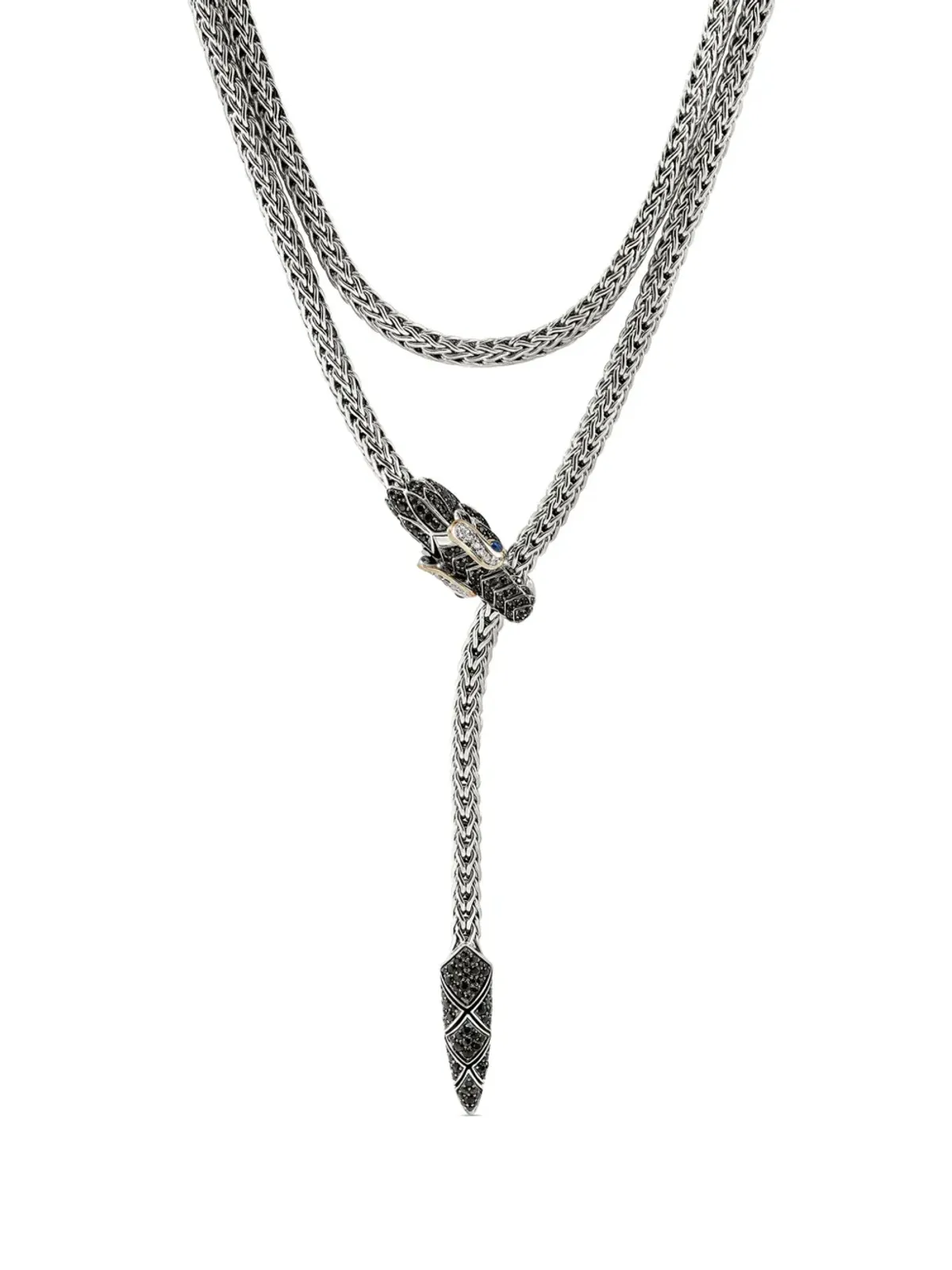 John Hardy Naga Lariat ダイヤモンドとサファイア ネックレス - 画像1