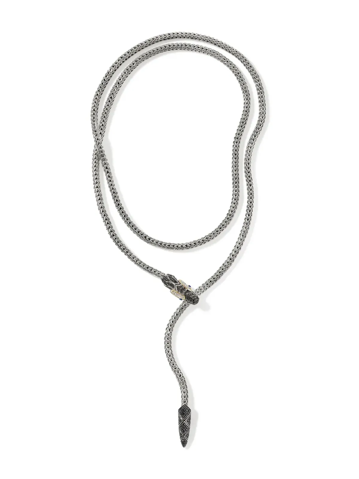 John Hardy Naga Lariat ダイヤモンドとサファイア ネックレス - 画像2