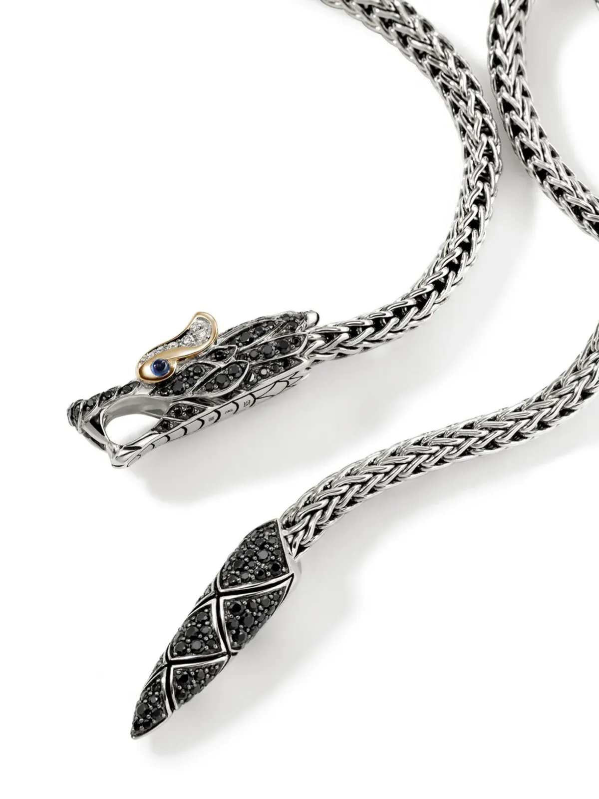 John Hardy Naga Lariat ダイヤモンドとサファイア ネックレス - 画像4