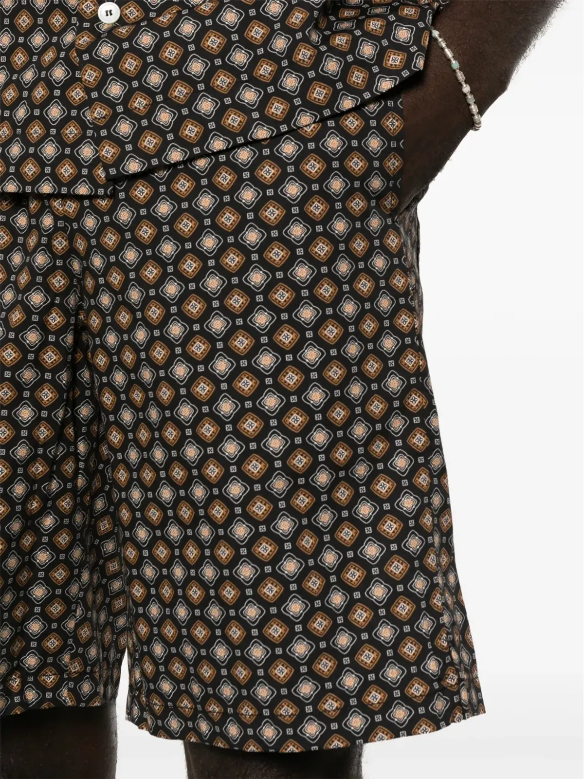 A.P.C. Vincento ジオメトリックパターン ショーツ - ブラック - 画像5