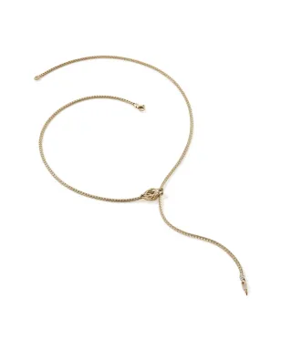 John Hardy 14K イエローゴールド Naga Lariat ホワイトダイヤモンド ネックレス - サムネイル5