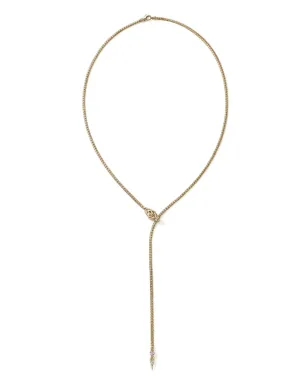 John Hardy 14K イエローゴールド Naga Lariat ホワイトダイヤモンド ネックレス - サムネイル2