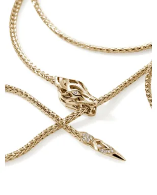 John Hardy 14K イエローゴールド Naga Lariat ホワイトダイヤモンド ネックレス - サムネイル4