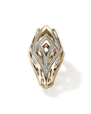John Hardy 14kt yellow gold ナガサドルリング - サムネイル1