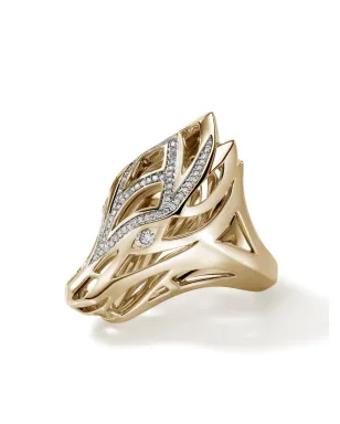 John Hardy 14kt yellow gold ナガサドルリング - サムネイル2